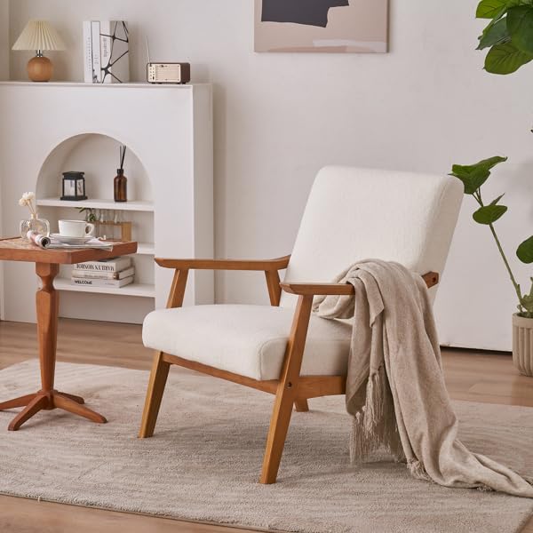 Teddy Fleece Single Sofa Chair Seat Office Executive Side Chair, Waiting Room Guest Chair, Conference Chair Reception Meeting Room Chair, Home Office Office Lobby Executive Chair 70 x 80 x 84CM