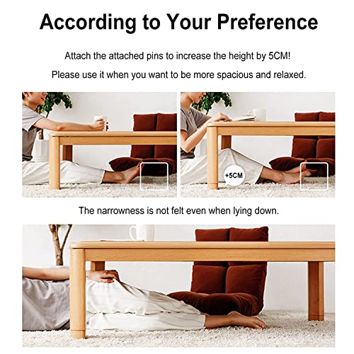 Mcnuss Kotatsu Heated Table, Japanese Folding Storage Tatami Coffee Table Thickened Furnace Winter Roasting Stove Heating Table Table+Quilt+Carpet+Heater,B #TOP4