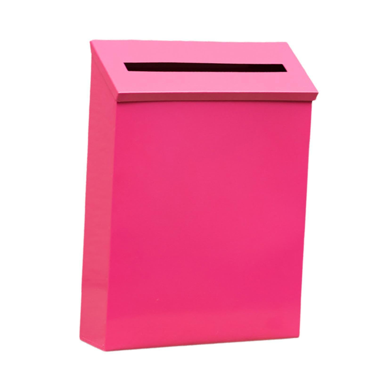 TWISAXC Exquisite Workmanship Iron Mailbox Holds Envelopes Newspapers And Magazines Letterbox Is Large Enough To Hold All Kinds Of Mail Decorative Durable, Rose Red, 22x6x29cm
