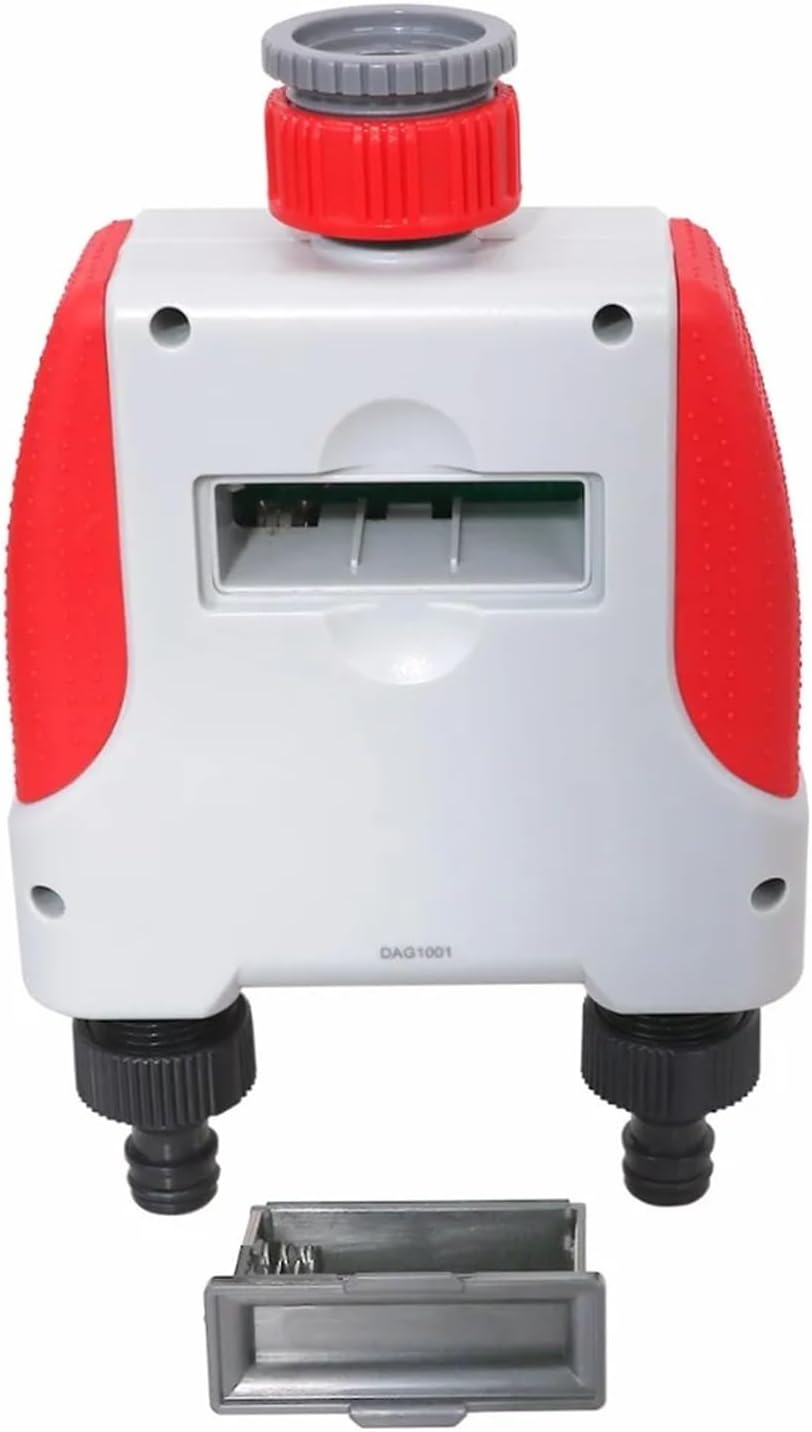 Dual 2-Outlet Garden Automatic Water Timer Digital Electronic Solenoid Valve Sprinkler Timer Waterproof Controller System