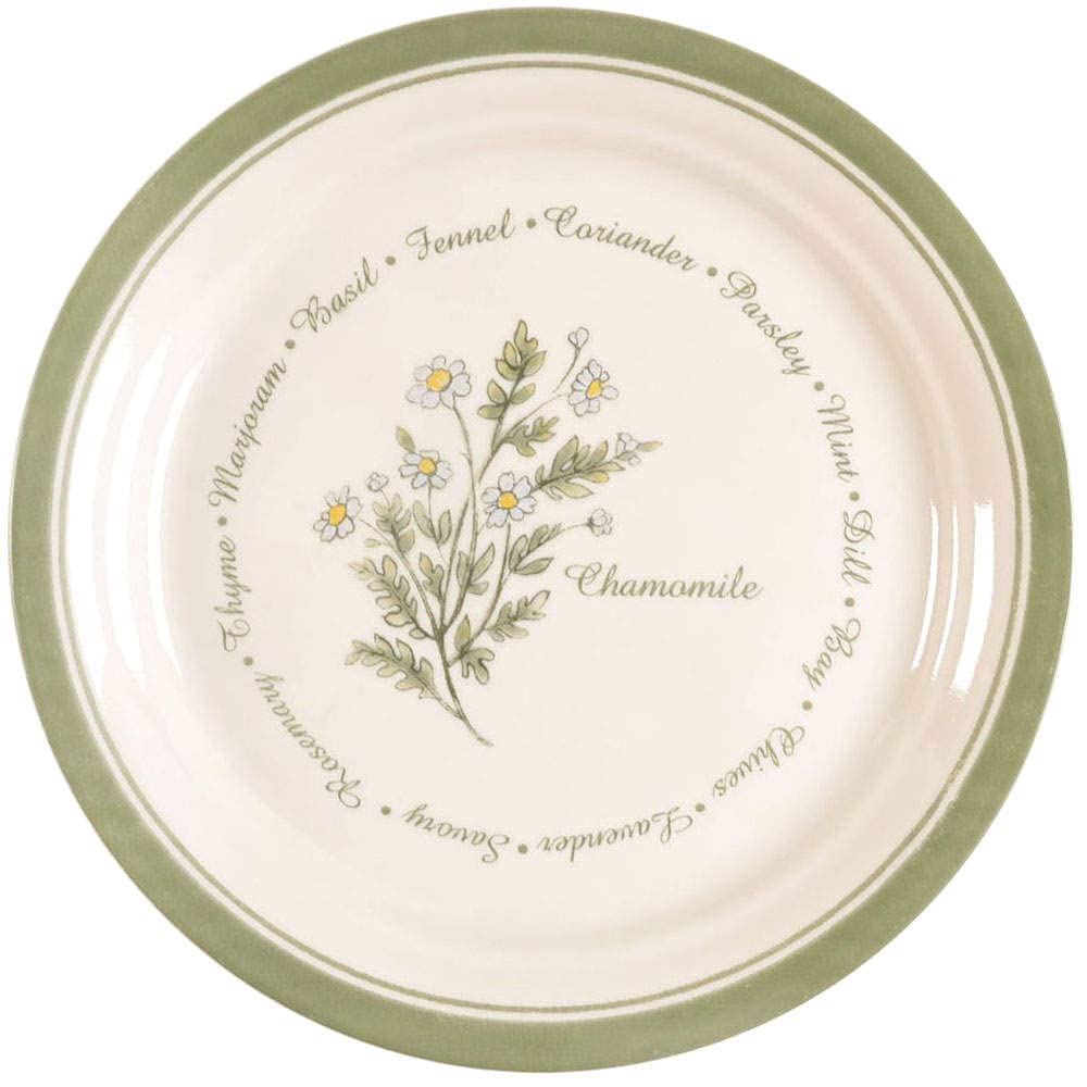 Impressions 8-1/2-Inch Luncheon Plate by Corelle – Large, Vitrelle, Thymeless Herbs, Model 1044011