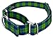 Country Brook Petz - Blue and Green Plaid Martingale Dog Collar - Plaid and Argyle Collection Featuring Charming Designs (1 Inch, Large)
