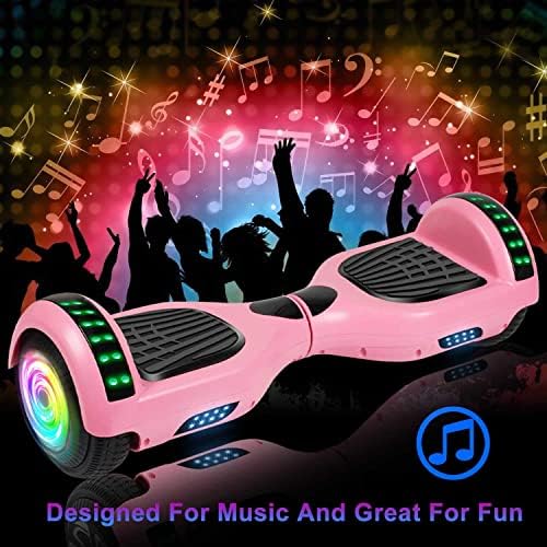 Image of SISIGAD Scooters for Kids Ages 7-12, with Built-in Bluetooth Speaker and 6.5 inch Colorful Lights Wheels, Safety Certified Self Balancing Scooter