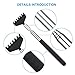 Portable Extendable Back Scratcher, Metal Stainless Steel Telescoping Back Scratcher Tool with Carrying Bag (Black)