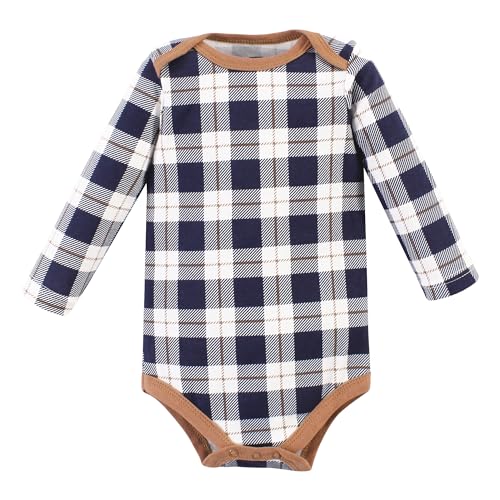 Image of Hudson Baby baby-boys Cotton Long-sleeve Bodysuits 5-pack