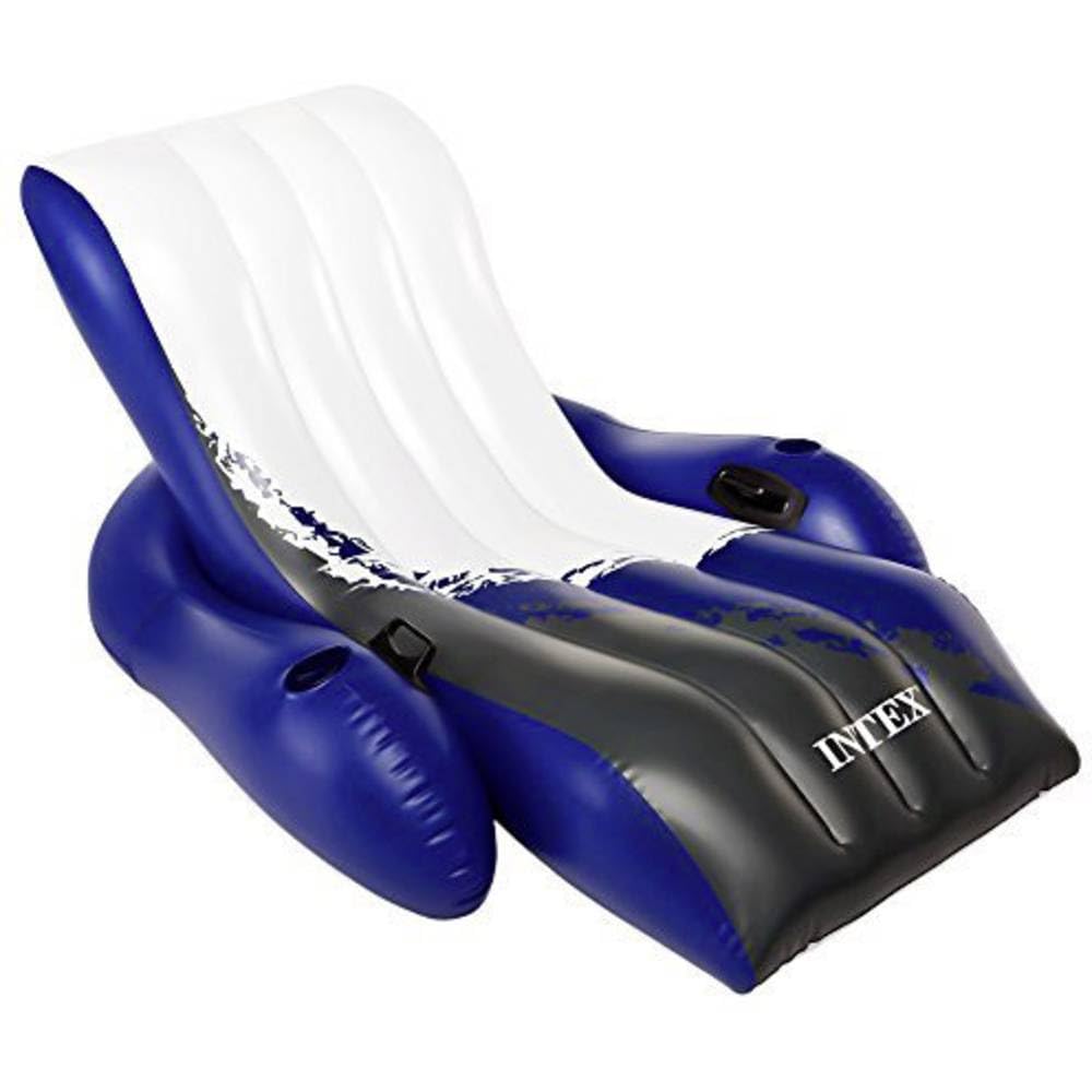 INTEX 58868EU - Aufblasbare Schwimmliege Recliner Lounge, 71 x 53 Zoll