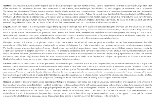 BBQ-Toro cast Iron Kazan with lid | 6.9 litres | Traditional cast Iron Pot | Kazan with Round Base | Grill Wok, preseasoned | Casserole for Cooking, braising, Frying, deep-Frying - Image 9