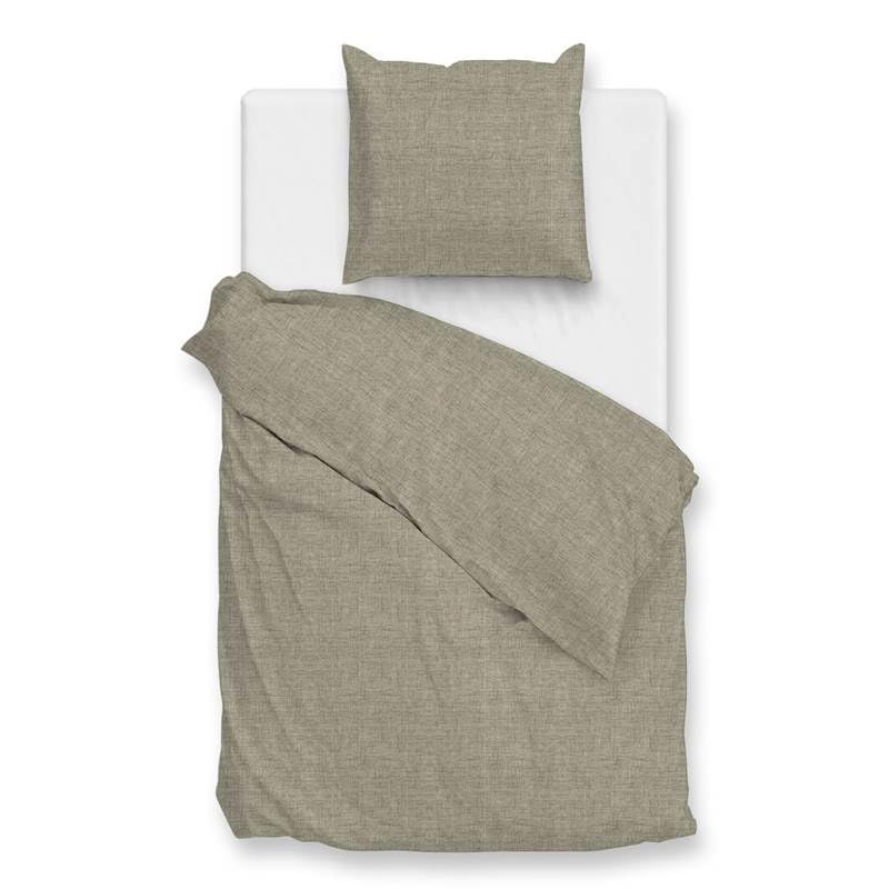 Housse de couette flanelle Zo!Home pour des nuits douillettes en khaki beige