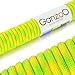 Paracorde 550, corde de survie à usages multiples et ultra-résistante, corde de parachute, corde gainée en nylon, longueur totale: 31m, couleurs: jaune et vert fluo – ATTENTION: NE PAS UTILISER CETTE CORDE POUR L'ESCALADE, de la marque Ganzoo