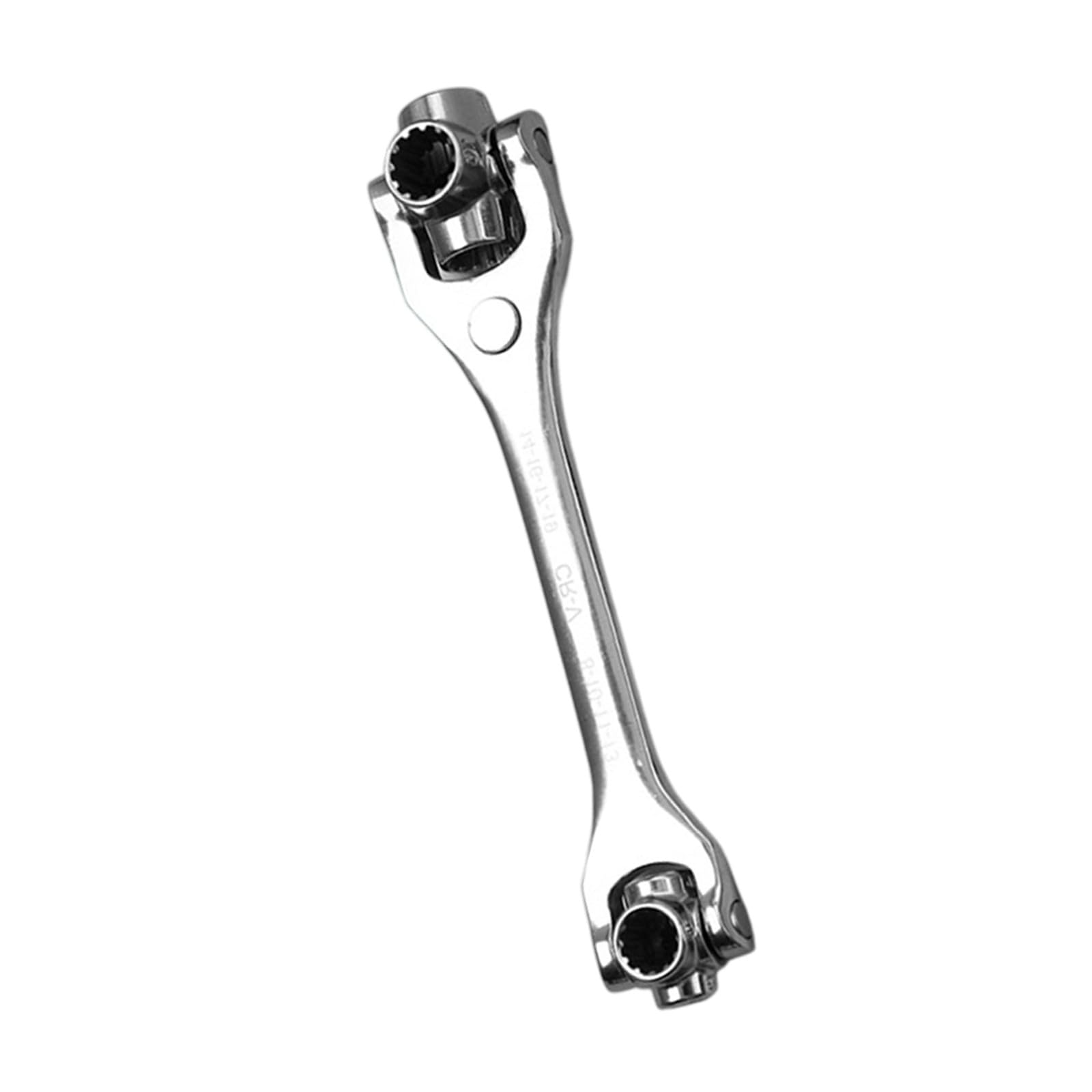 Msioytog Torques Socket Wrench 360Degree Rotation Durability Alloy Steel (8-19Mm / 5 / 16In-3 / 4In) Multifunctional Steel Wrench