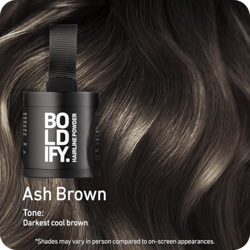 Image of BOLDIFY Hairline Powder - Water-Resistant Root Touch Up Hair Color for Gray Coverage - 24-Hour Stain-Proof, Mess-Free Hair Powder for Thinning Hair