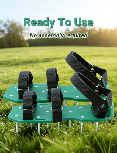 Lawn Aerator Shoes with Dual Straps