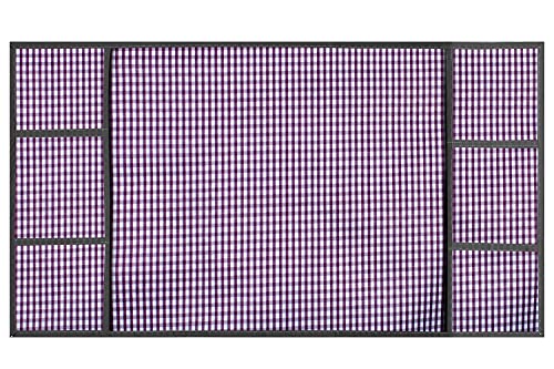 Image of Stylista Refridgerator top Cover Suitable for Samsung RR23C2F249U /HL, 215 Liter Fridge, Dimension (WXD) 71x109 CM, Pin Check Pattern Voilet