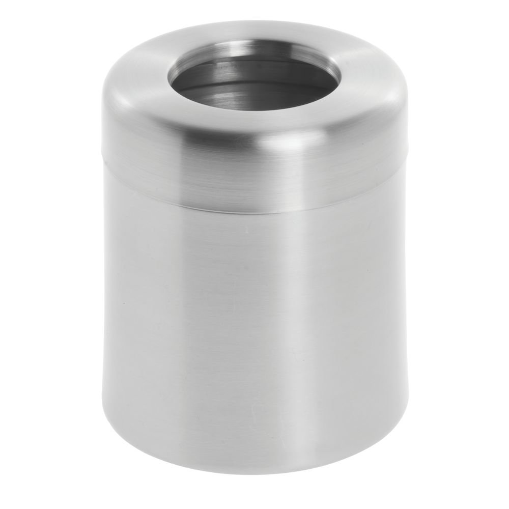 Countertop Trash Can Brushed Stainless Steel - 4 5/8"Dia x 5 3/4"H by HUBERT – Stainless Steel, Model MWCT5