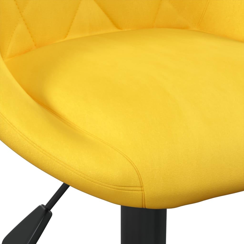 Taburete de bar de terciopelo amarillo mostaza con reposapiés y muelle de gas, altura regulable y giratorio 360 grados, estructura de acero negro con recubrimiento de polvo, taburete de cocina
