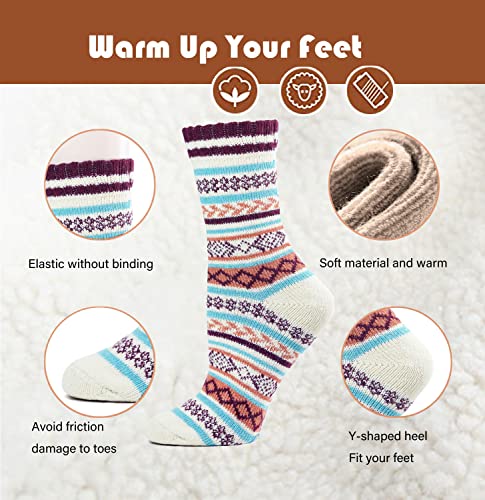 Image of Womens Wool Knit Winter Socks