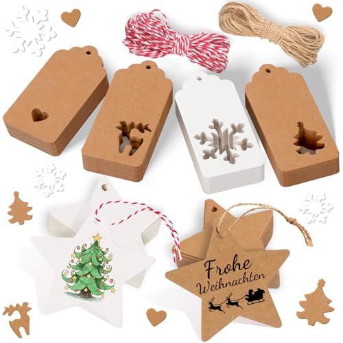 Orifinter Geschenkanhänger Weihnachten, 100 Stück...