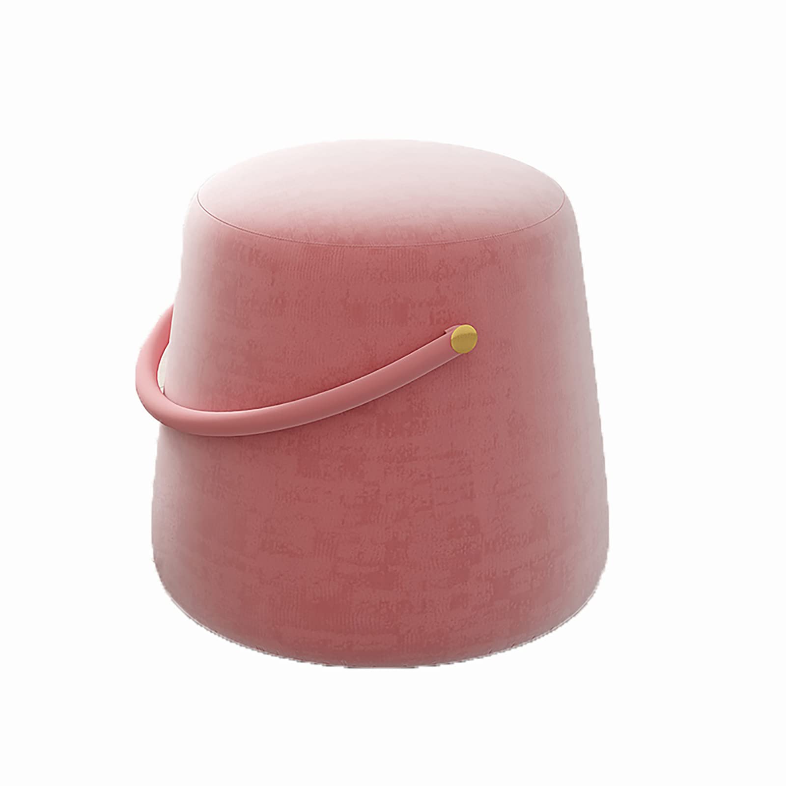 Pouf rond moderne en bois rose pour salon et chambre de fille