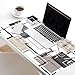 MEUNEAR Black and White Large Mouse Pad Gaming Desk Accessories Brown and Grey Abstract Geometric Mousepad Non-Slip Rubber Base Desk Mat for Keyboard and Mouse Computer Pad, 31.5W x 15.7L inches