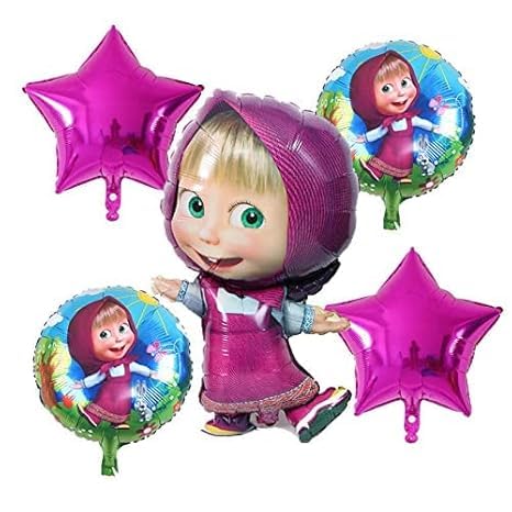 Image of Multicolour Cartoon Characters Foil Balloon For Happy Birthday, Events Decoration, Anniversary and Birthday Celebration Supplies (Pack of 5)