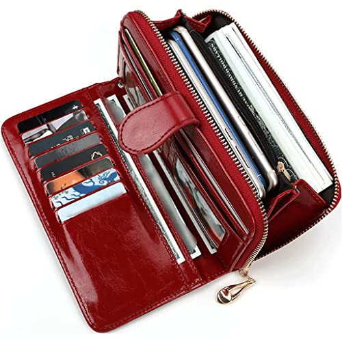 Pu Leather Women Wallets Women Purses Long Zipper Women's Wallet Money Coin Holder Female Long Purse(1302) (Black,19 * 3.5 * 10cm)2