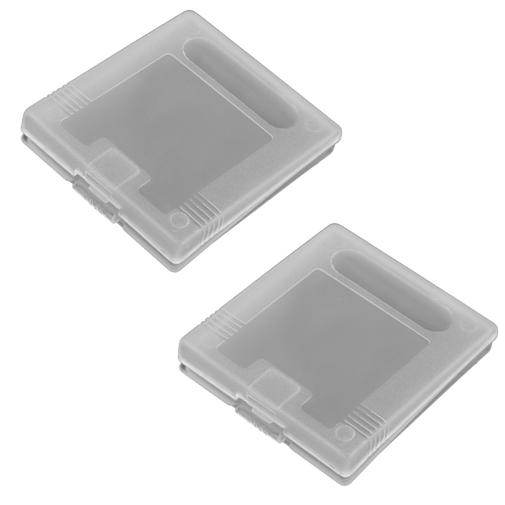 carte de jeu en plastique clair de la cartouche de stockage cas boîte couverture de poussière pour Gameboy Color, Gameboy Pocket, GB GBC GBP (2 pièces)