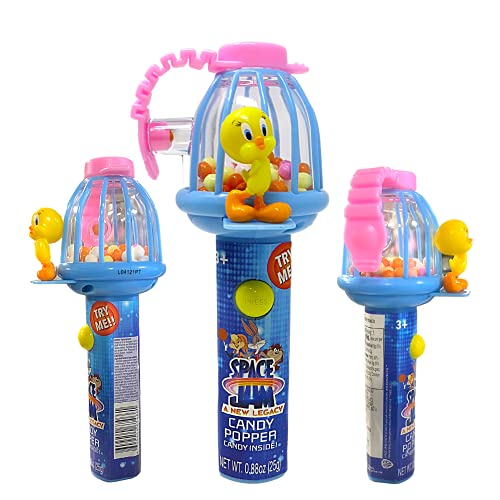 CandyRific Looney Tunes Space Jam a New Legacy Tweety Bird Candy Popper, Handheld Favorite Character Sensory Toy with Hard Candies Inside, Multi, 8 Inches