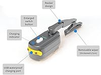 Vista 4 de Limpiaparabrisas recargable para casco de motocicleta, universal impermeable, portátil, impermeable, adecuado para la mayoría de parabrisas de casco
