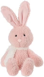 Apricot Lamb Toys Plush Pink Bunny Rabbit with Scarf Stuffed Animal Soft Cuddly Perfect for Child (8.5 Inches)