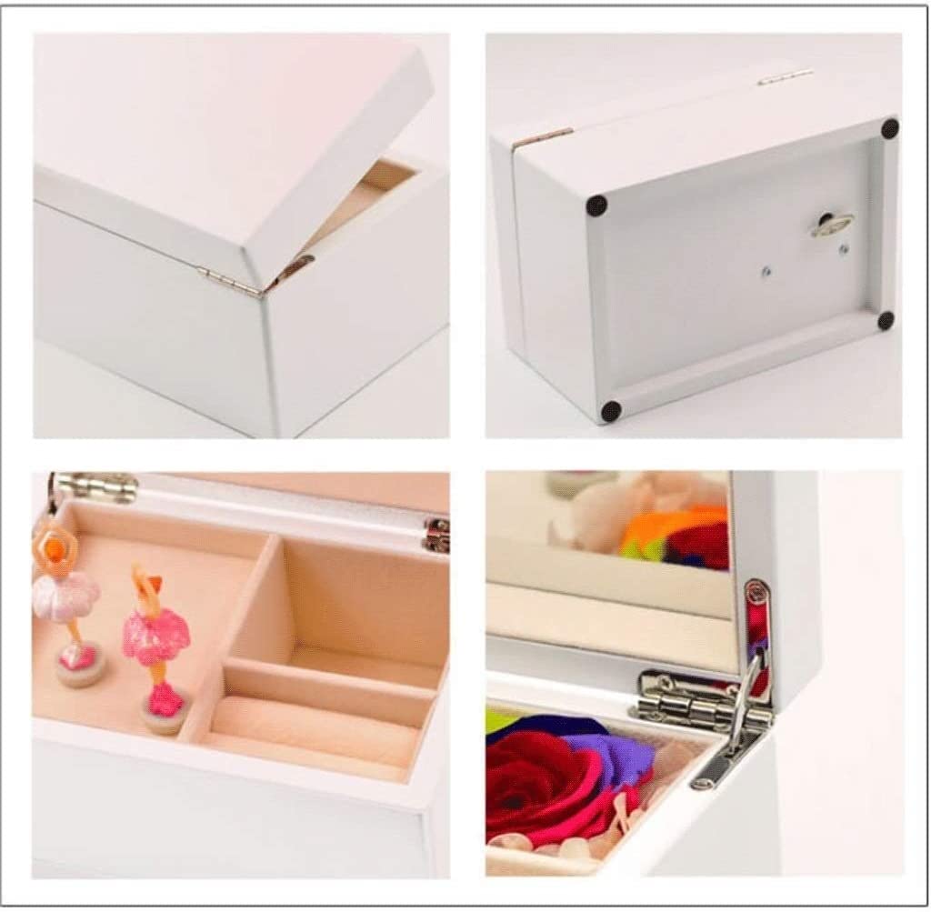 Caja de Música Caja de Musica Joyero De Música De Bailarina Con Caja De Almacenamiento De Joyas De Flores Eternas, Regalo De Caja De Música Personalizada Para El Día De San Valentín Caja Musical Cajas