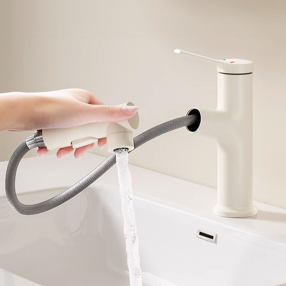 Rubinetto in rame bagno miscelatore monocomando estraibile