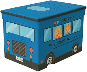 Caixa Organizadora Infantil com Tampa 23L Ideal para Brinquedos, Roupas e Uso Escolar na Brinquedotec(1,Azul)