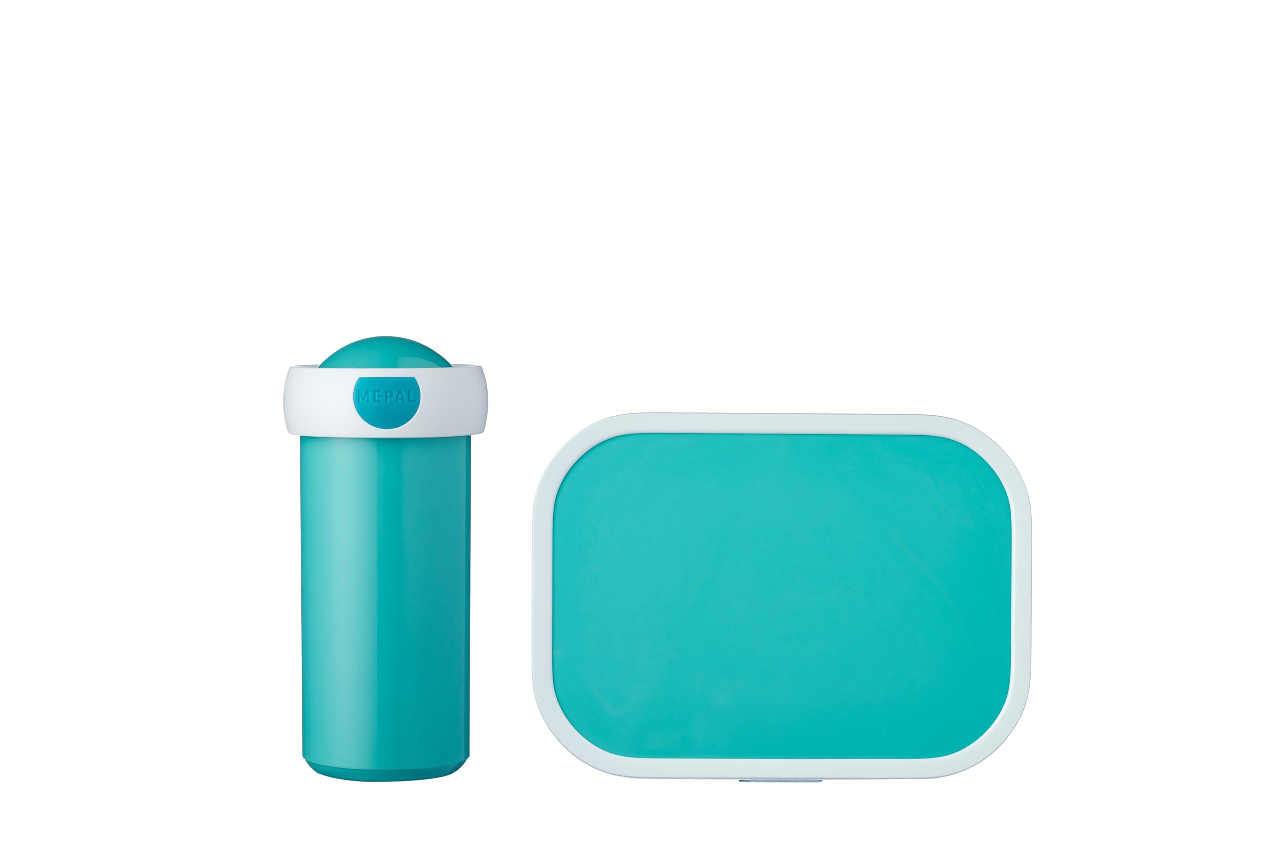 Mepal - Lunch-Set Campus für Kinder mit Verschlussbecher & Lunch Box - Lunch-Set für die Schule oder Unterwegs - Spülmaschinenfest & BPA-frei - 300 ml + 750 ml - Turquoise