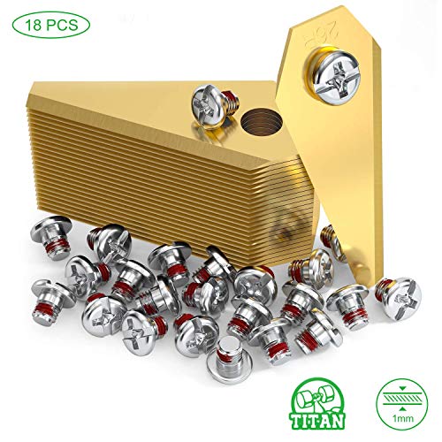 O'woda 18 Stück Ersatzmesser für Bosch Indego,Titansbeschichtung Edelstahl Rasenmäher Klingen Messer 50x18x1mm,für Bosch Indego (800,1000,1200,350,400,450,Connect) - Gold