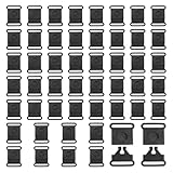 PATIKIL Plastic Safety Breakaway Buckles 1 Inch(25mm), 50 Pack Webbing Strap Quick Release Buckle Belt Adjuster for Bra Cat Dog Collar Harness Strap Badge Holders Neck Lanyard, Black