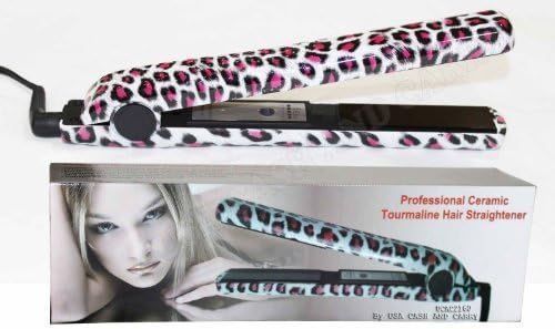 RoyalCraft Hair Straightener Flat Iron Mink/Leopard Print Ceramic Professional Immediate Heat Up.