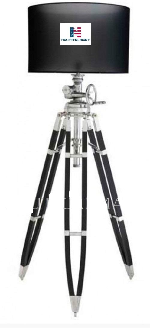 NauticalMart Royal Marine Tripod Floor Lamp Vintage Studio Light (Shade Not Included)