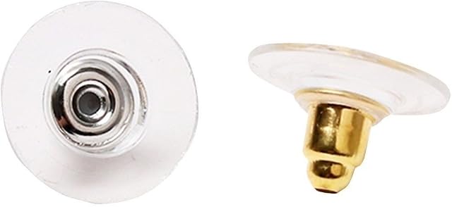20 (10 Pairs) Mixed Gold & Silver Colour Hypo-Allergenic Bullet Clutch Comfort Earring Backs