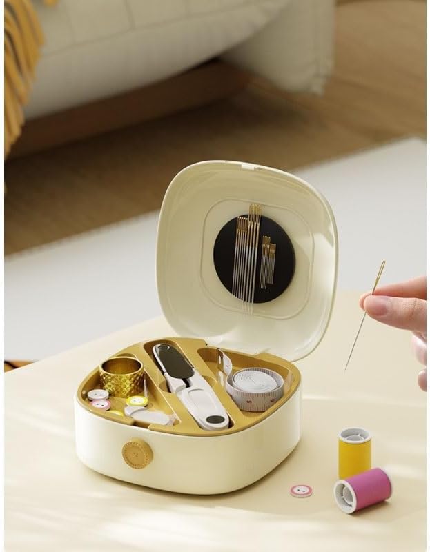 LWECMGSA Thickened PTE Magnetic Suction Needle Thread Box Home Sewing Kit Multi-Functional Patching Tool Portable