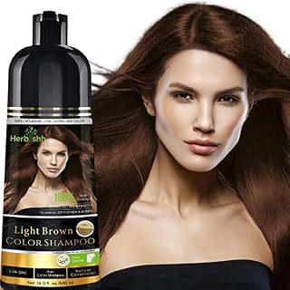 Herbishh Hair Color Shampoo for Gray Hair  Hair Dye Shampoo Colors Hair in MinutesLong lasting colour500 ML3-In-1 Hair ColorAmmonia-Free (Light Brown)