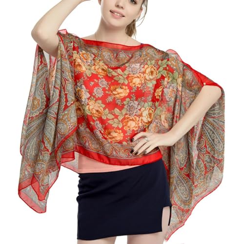 Women's Chiffon Cover Up Fall Shawl Boho Summer Travel Beach Fashion Cool Lightweight Spring Scarves2