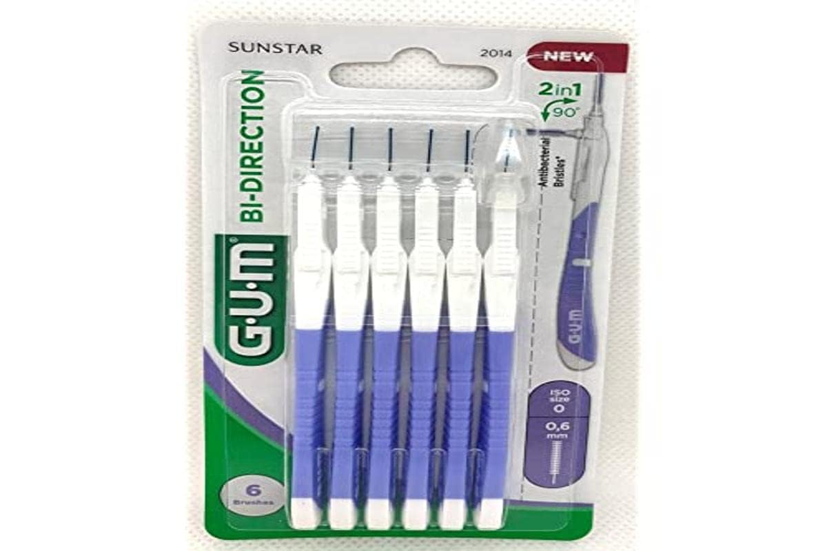 Gum Bi-Direction 6 Brush Heads 2014-0.6 mm