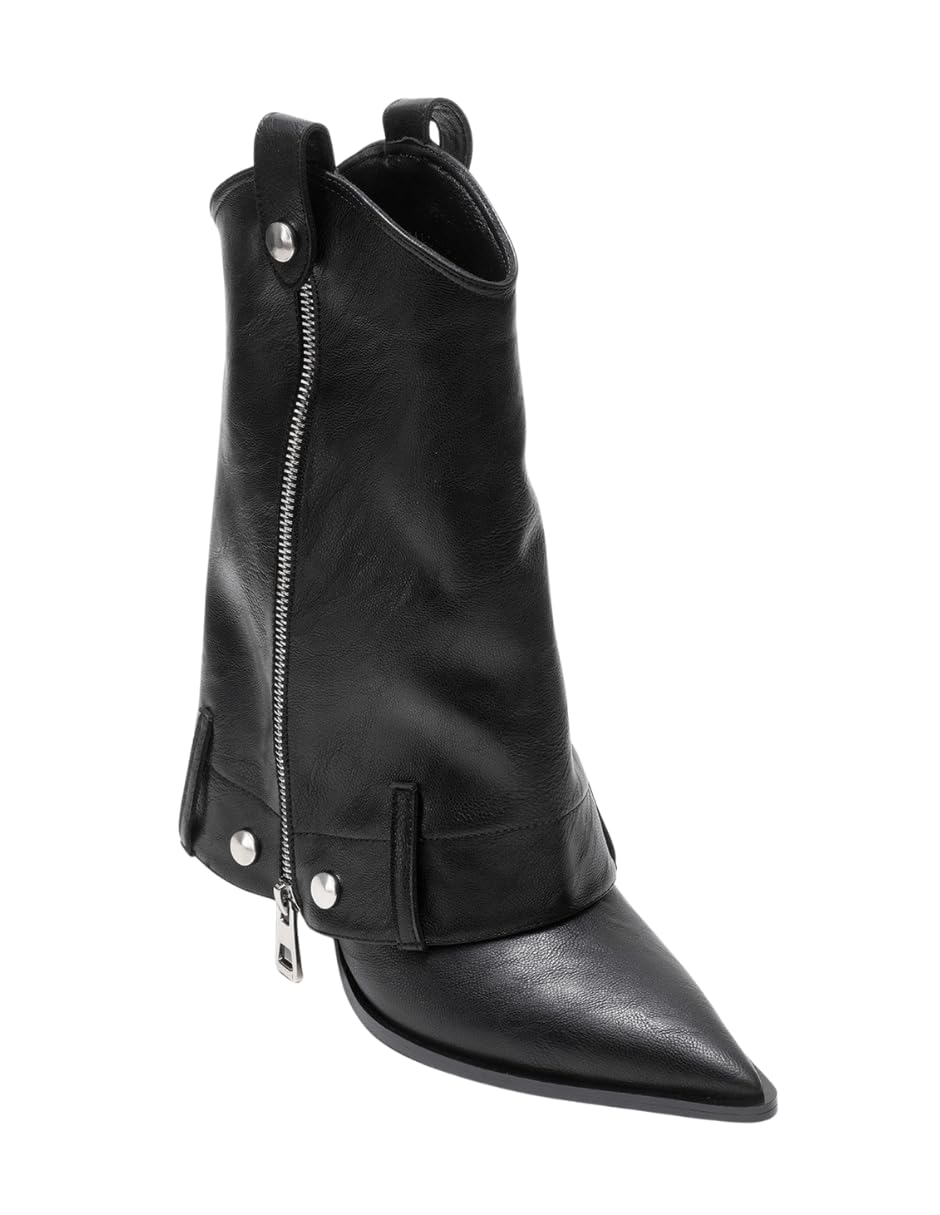 Prologue Lola - Black Zip Pointed Toe Heel Boot Women