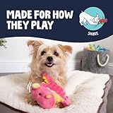 goDog Hundespielzeug Drache mit Kauschutz-Technologie, Plüsch, robust, klein, Korallenfarben, Small
