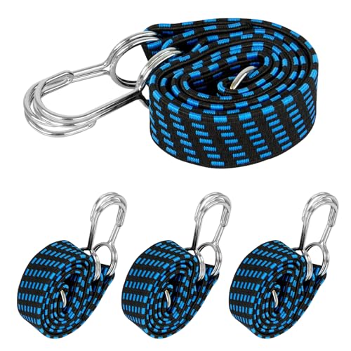 Storite 4 Pcs Bungee Cords for Motorcycle Bike Luggage Rope Elast...