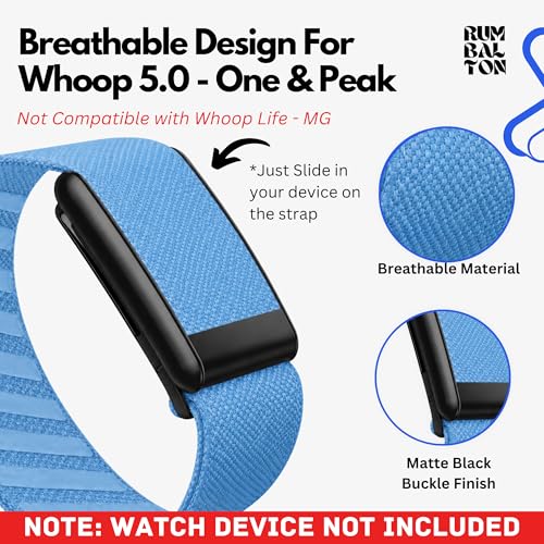 Image of Nylon Strap Compatible with Whoop 5.0 Band Strap - Durable, Adjustable Fitness Tracker Strap | Breathable, Comfortable Bands for Workout, Sleep, and Health Monitoring (Device Not Included)