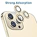 Hsefo Compatible with iPhone 13 Pro for 13 Pro Max Camera Lens Protector, Bling Glitter 9H Tempered Glass Lens Cover Anti Scratch Shockproof Screen Protector Individual Lens Ring - 3Pcs Glitter Gold
