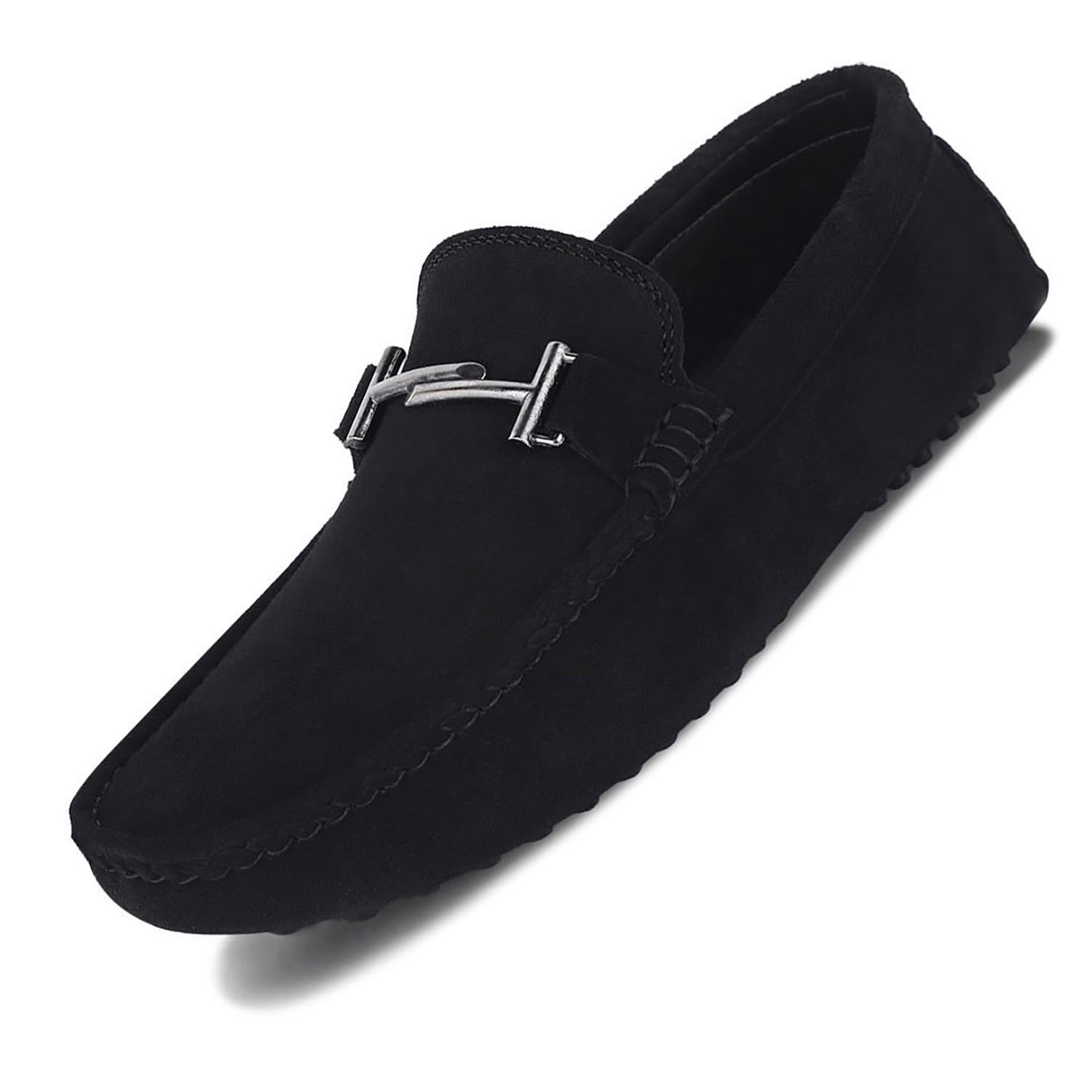 Loafers for Men Italian Suede Leather Casuals Style Sole Antique Buckle Penny Loafer Shoes (DTSUD)-image-42