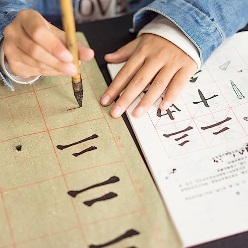 PATIKIL Papel Xuan, 100 folhas de papel de arroz com grade 