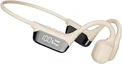 Fone de ouvido IPX8 à prova d'água de condução óssea sem fio Bluetooth 5,4 + 32 GB de RAM MP3 Player HiFi Music Sport Swimming Headset com microfone (branco)